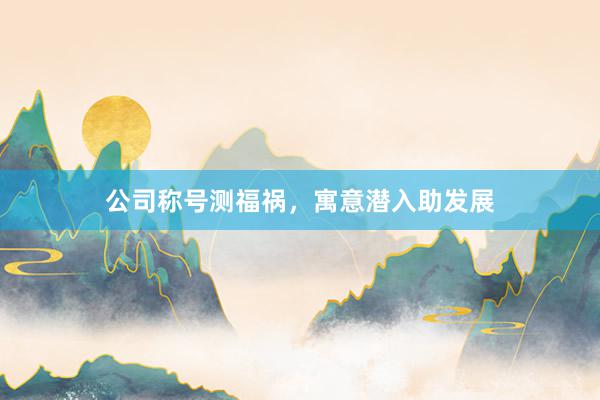 公司称号测福祸，寓意潜入助发展